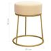 Tabouret rond Abricot Velours - Photo n°6