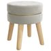 Tabouret rond Gris clair Velours - Photo n°2