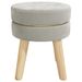 Tabouret rond Gris clair Velours - Photo n°3