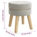 Tabouret rond Gris clair Velours - Photo n°6