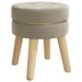 Tabouret rond Gris foncé Velours - Photo n°2