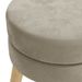 Tabouret rond Gris foncé Velours - Photo n°4