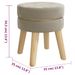 Tabouret rond Gris foncé Velours - Photo n°6