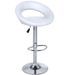 Tabouret similicuir pivotant blanc Calora - Lot de 2 - Photo n°1