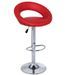 Tabouret similicuir pivotant rouge Calora - Lot de 2 - Photo n°1