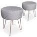 Tabouret Tissu Gris Scanda - Photo n°1