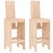 Tabourets de bar 2 pcs 40x42x120 cm bois massif de pin - Photo n°1