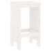 Tabourets de bar 2 pcs blanc 40x36x75 cm bois massif de pin - Photo n°6