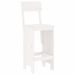 Tabourets de bar 2 pcs blanc 40x48,5x115,5cm bois massif de pin - Photo n°3