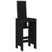 Tabourets de bar 2 pcs noir 40x42x120 cm bois massif de pin - Photo n°3