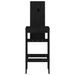 Tabourets de bar 2 pcs noir 40x42x120 cm bois massif de pin - Photo n°4