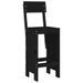 Tabourets de bar 2 pcs noir 40x48,5x115,5 cm bois massif de pin - Photo n°3