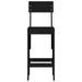 Tabourets de bar 2 pcs noir 40x48,5x115,5 cm bois massif de pin - Photo n°4