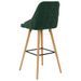 Tabourets de bar 2 pcs Vert foncé Velours Lounga - Photo n°6