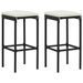 Tabourets de bar avec coussins 2 pcs Noir Résine tressée - Photo n°1
