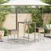 Tabourets de bar jardin avec coussins lot de 2 beige poly rotin - Photo n°3