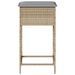 Tabourets de bar jardin avec coussins lot de 2 beige poly rotin - Photo n°5