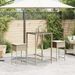 Tabourets de bar jardin avec coussins lot de 2 beige poly rotin - Photo n°3