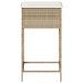 Tabourets de bar jardin avec coussins lot de 2 beige poly rotin - Photo n°5