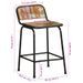 Tabourets de bar lot de 2 46x35,5x70cm bois massif récupération - Photo n°8