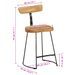 Tabourets de bar lot de 2 49x43x79 cm bois de manguier massif - Photo n°9