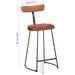 Tabourets de bar lot de 2 49x43x88 cm bois de manguier massif - Photo n°9