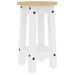 Tabourets de bar lot de 2 blanc bois massif de pin - Photo n°7