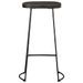 Tabourets de bar lot de 2 noir 45x40x78 cm bois manguier massif - Photo n°2