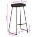 Tabourets de bar lot de 2 noir 45x40x78 cm bois manguier massif - Photo n°8