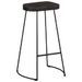 Tabourets de bar lot de 2 noir 45x40x78 cm bois manguier massif - Photo n°9