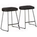 Tabourets de bar lot de 2 noir 46x38x52 cm bois manguier massif - Photo n°1