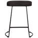 Tabourets de bar lot de 2 noir 46x38x52 cm bois manguier massif - Photo n°2