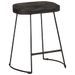 Tabourets de bar lot de 2 noir 46x38x52 cm bois manguier massif - Photo n°9