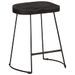 Tabourets de bar lot de 2 noir 46x38x52 cm bois manguier massif - Photo n°11