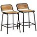 Tabourets de bar lot de 2 pcs bois massif manguier brut - Photo n°1