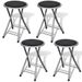 Tabourets de bar pliables lot de 4 similicuir - Photo n°1