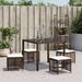 Tabourets de jardin avec coussins 4pcs marron 41x41x36 cm rotin - Photo n°3