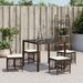 Tabourets de jardin avec coussins 4pcs marron 41x41x36 cm rotin - Photo n°3