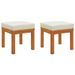 Tabourets de jardin et coussins 2 pcs 40x40x42 cm Acacia solide - Photo n°1