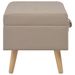 Tabourets de rangement 3 pcs Beige Tissu - Photo n°5