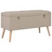 Tabourets de rangement 3 pcs Beige Tissu - Photo n°10