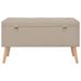 Tabourets de rangement 3 pcs Beige Tissu - Photo n°11