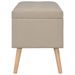 Tabourets de rangement 3 pcs Beige Tissu - Photo n°12