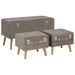 Tabourets de rangement 3 pcs Gris Velours 3 - Photo n°1