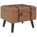 Tabourets de rangement 3 pcs Marron Similicuir - Photo n°2