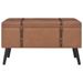 Tabourets de rangement 3 pcs Marron Similicuir - Photo n°5