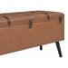 Tabourets de rangement 3 pcs Marron Similicuir - Photo n°10