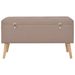 Tabourets de rangement 3 pcs Marron Tissu - Photo n°11