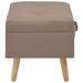 Tabourets de rangement 3 pcs Marron Tissu - Photo n°12