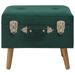 Tabourets de rangement 3 pcs Vert Velours 2 - Photo n°5